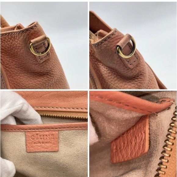 SALE! Celine Luggage Nano Shopper Calfskin Pink/Beige 2 Way Mini Bag W/DB/Strap - Picture 8 of 16